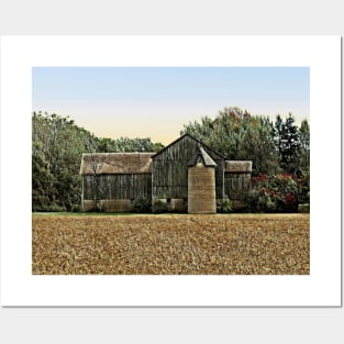 Golden Field Beautiful Barn No.2 Posters and Art